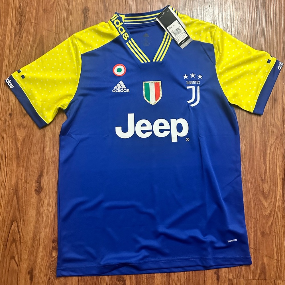 Adidas Juventus Blue and Yellow Soccer Shirt